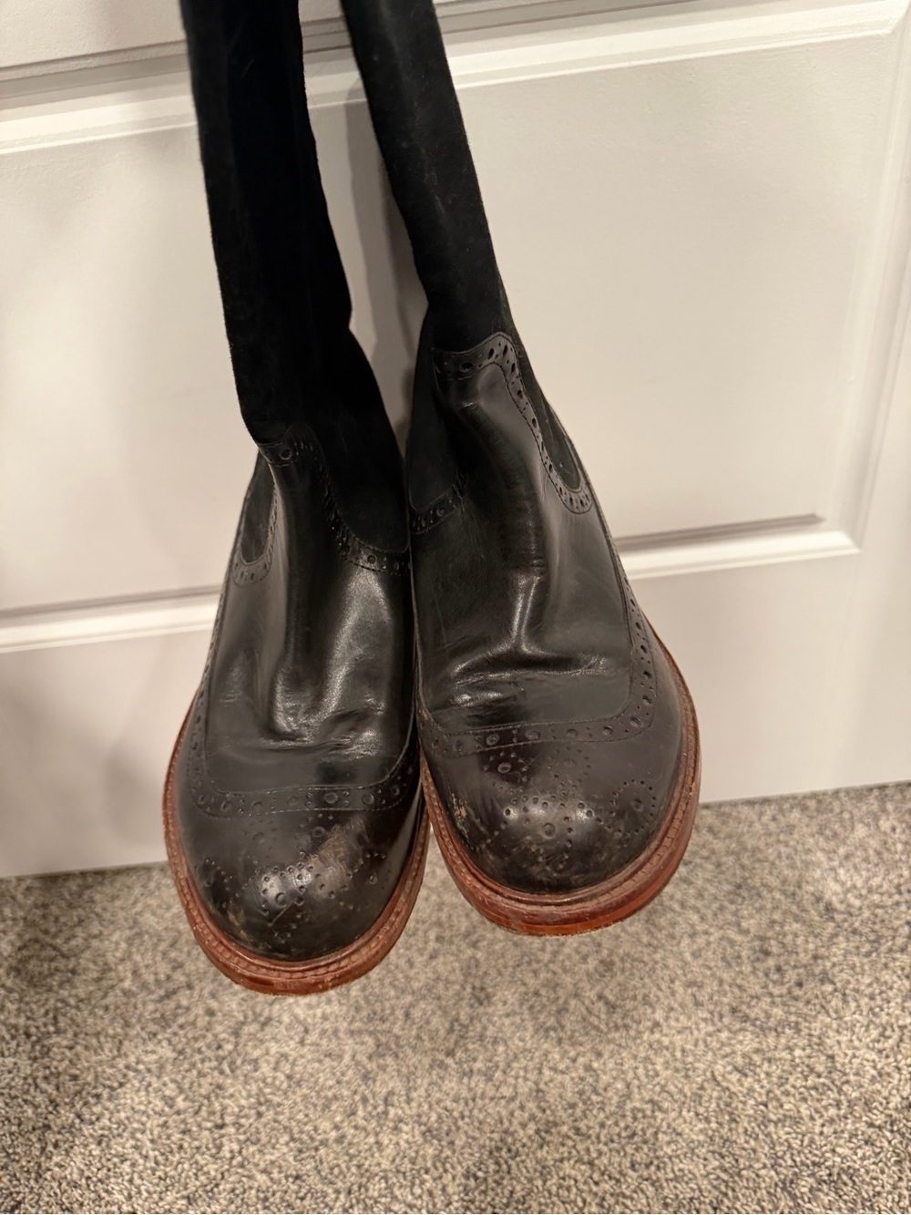 Marc by Marc Jacob’s women’s Tall Black Leather Riding Boot suede size 38 - Picture 4 of 7